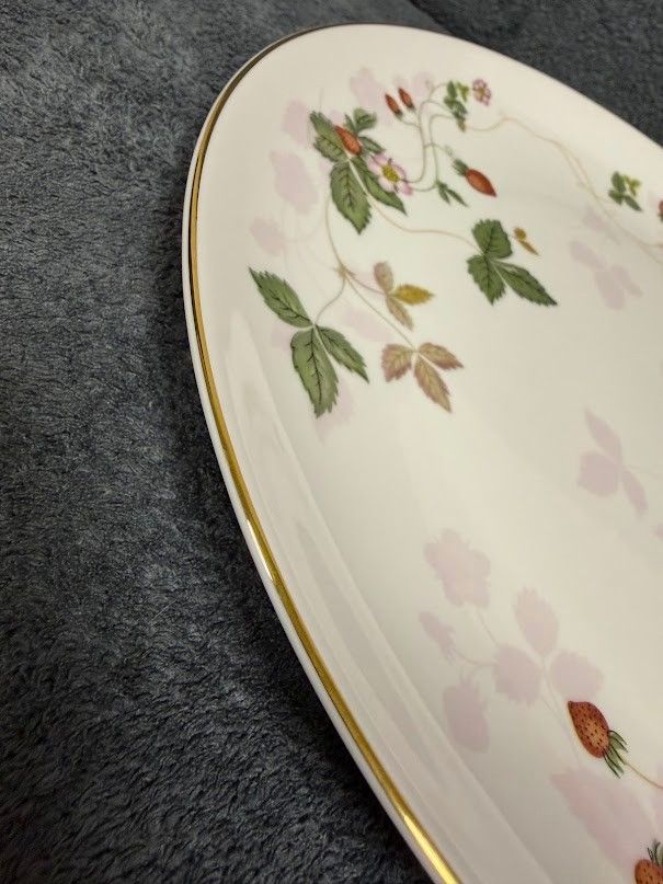 ☆ ②WEDGWOOD ワイルドストロベリー パステルピンク プレート 27cm