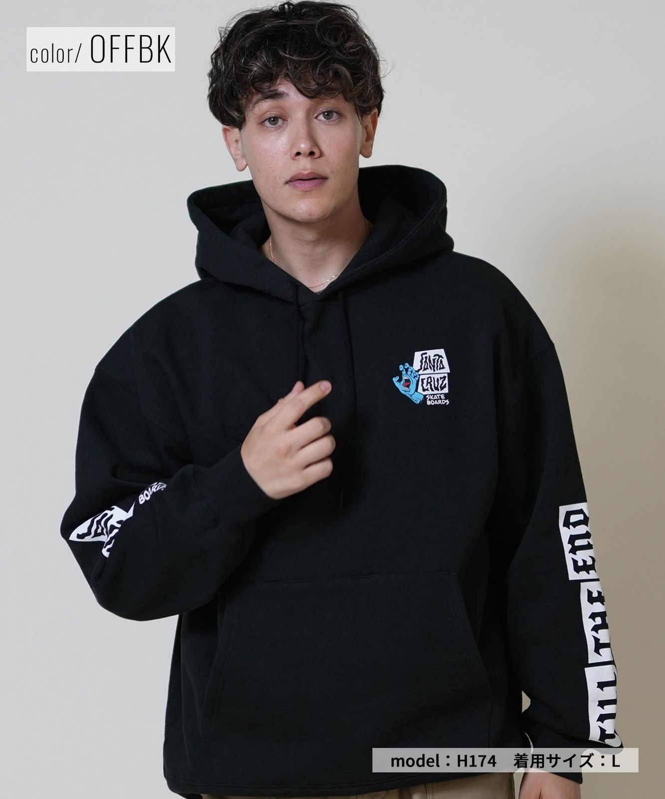 Zozotown サンタクルーズ パーカー黒 パーカー ムラサキスポーツ限定