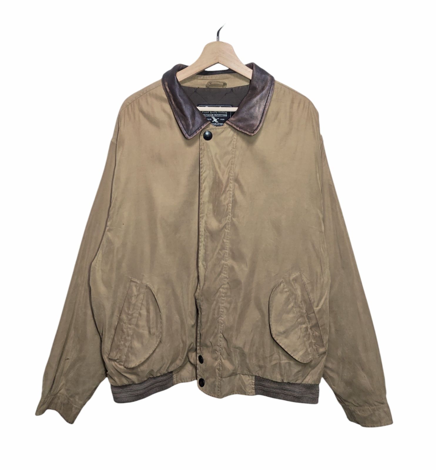 90s Eddie Bauer エディーバウアー 襟レザージャケット - メルカリ