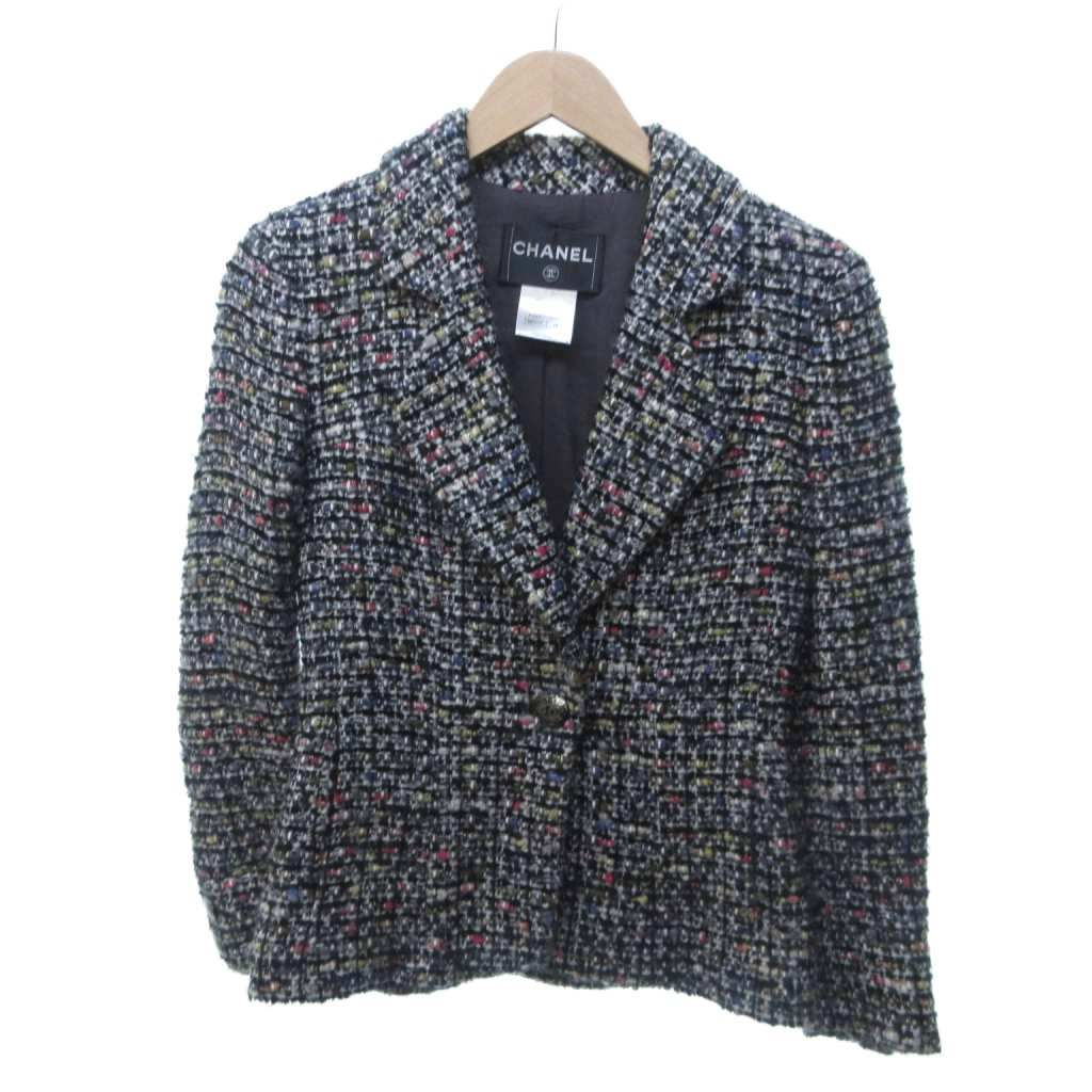 シャネル CHANEL ミックスツイード セットアップ ジャケット スカート