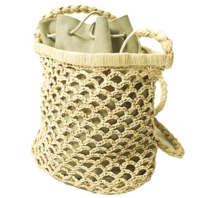 新品 seya. セヤ 22SS RAFFIA BUCKET BAG ラフィアバケットバッグ