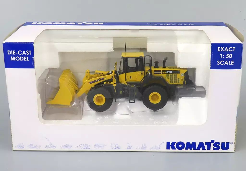 中古】ミニカー 1/50 KOMATSU WA470 wheel loader(イエロー×ブラック
