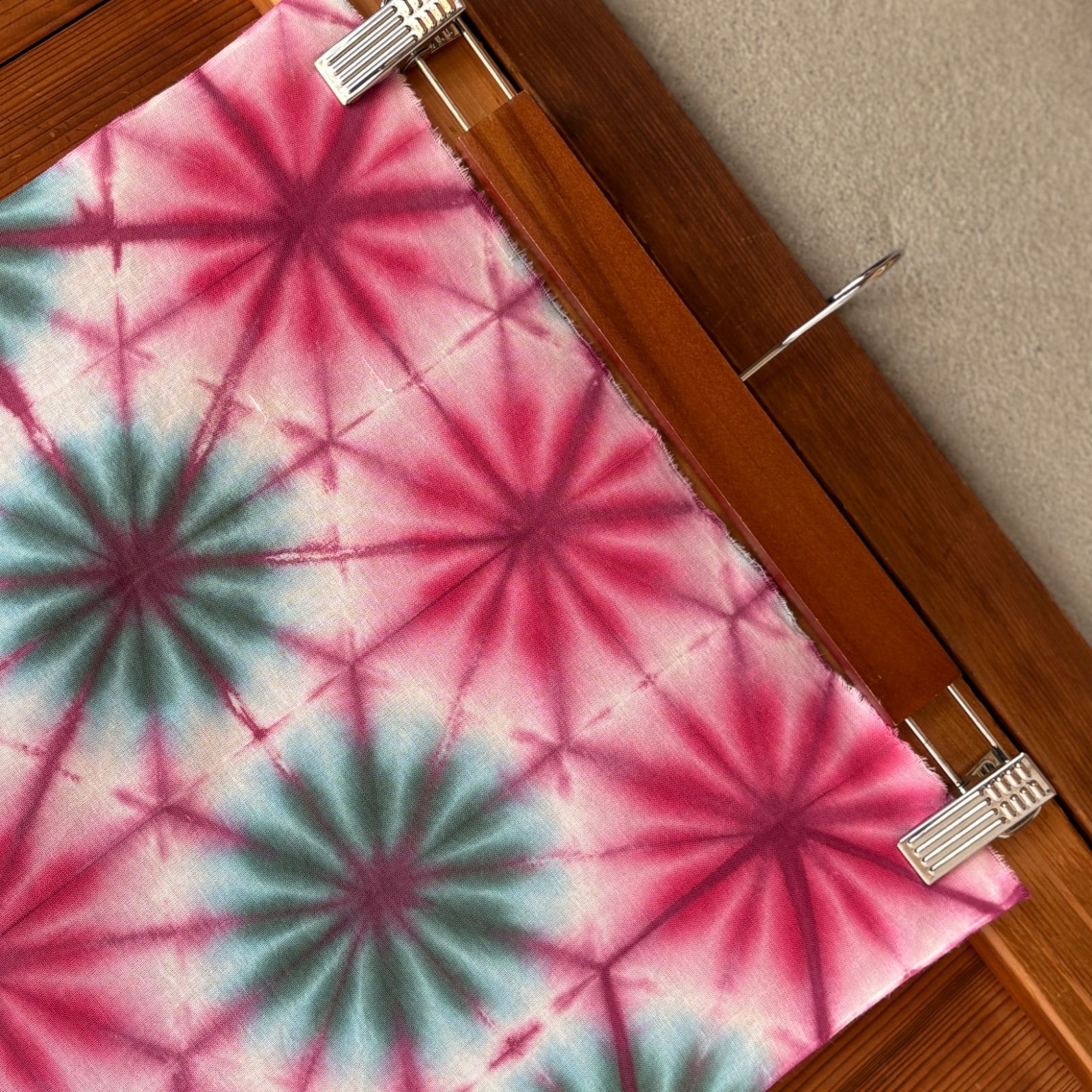 オーダー 手染め雪花絞り 麻の葉絞り生地 手ぬぐい オーダー 手染め雪花絞り 麻の葉絞り生地 手ぬぐい オーダー 手染め