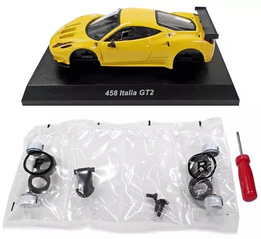 中古】ミニカー 1/64 フェラーリ 458 Italia GT2(イエロー
