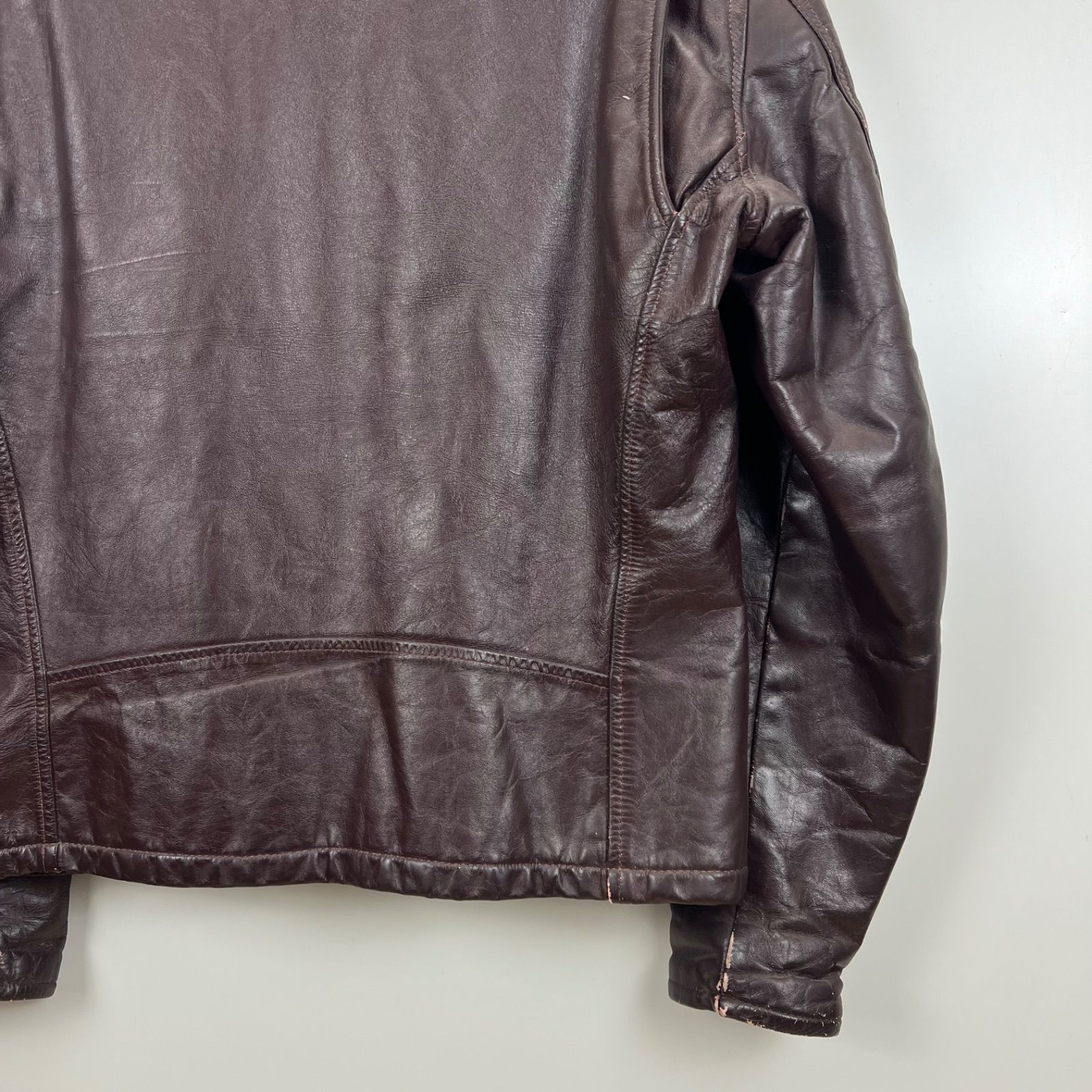 vintage 70s vintage LEATHER GARMENT single riders jacket 40 L