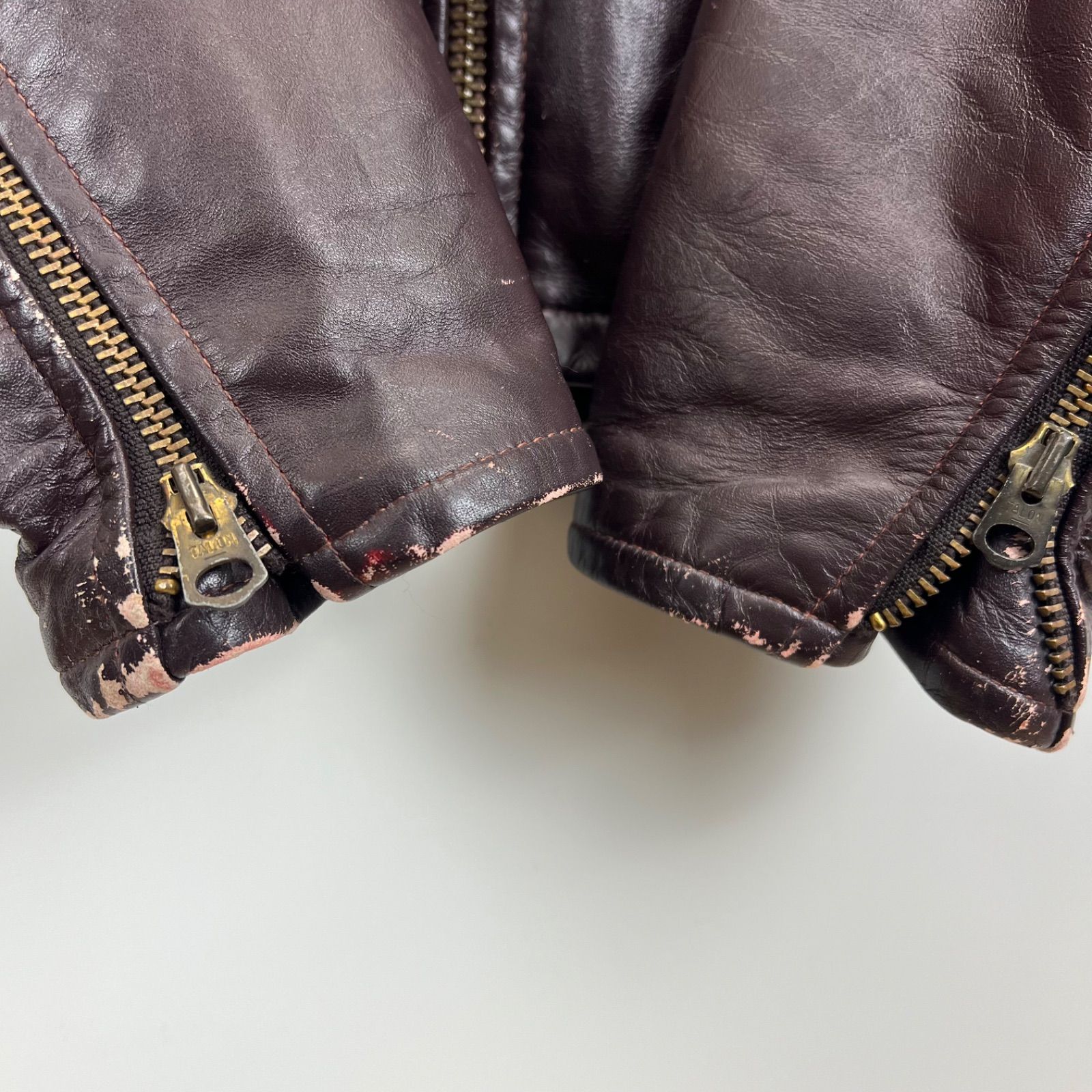 vintage 70s vintage LEATHER GARMENT single riders jacket 40 L