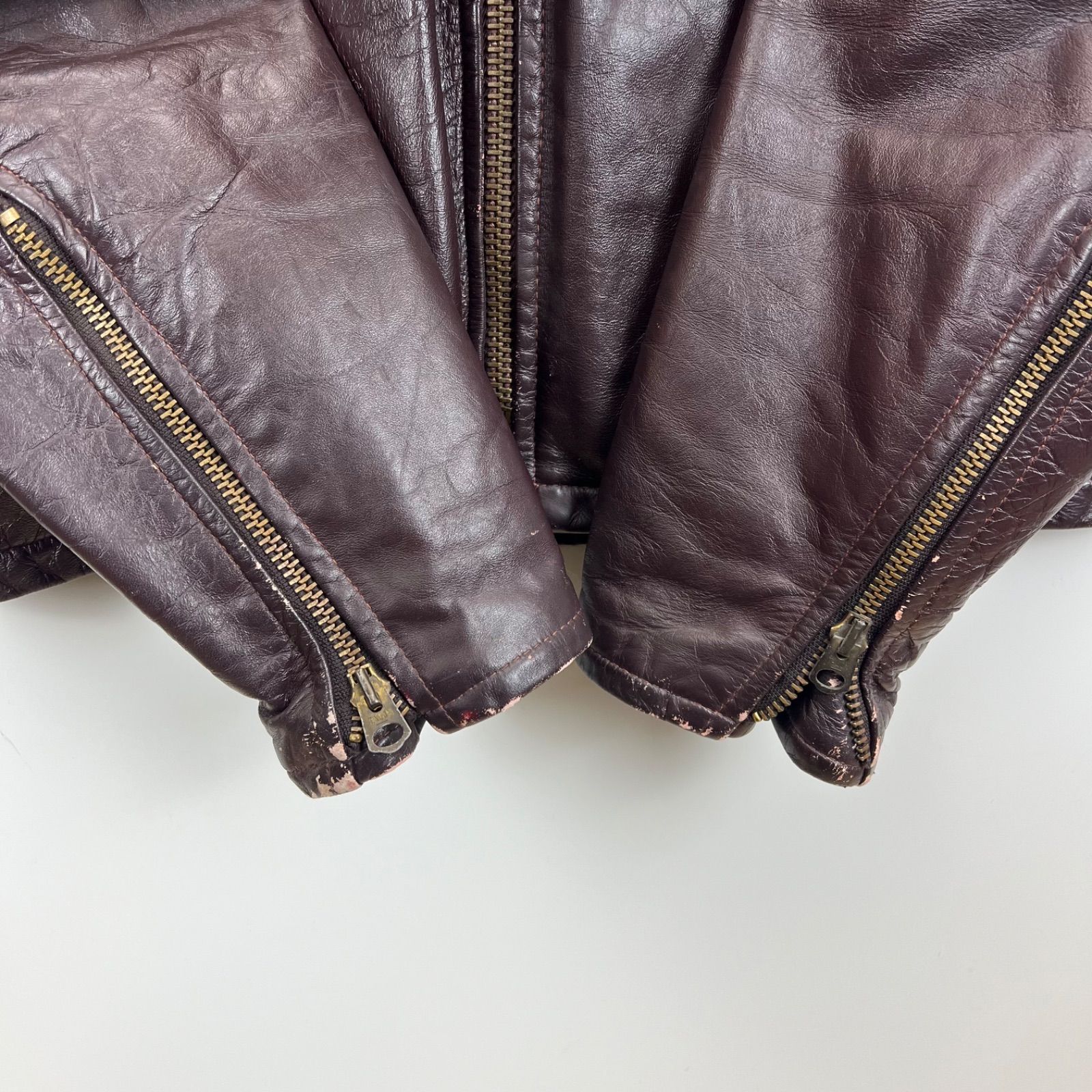 vintage 70s vintage LEATHER GARMENT single riders jacket 40 L