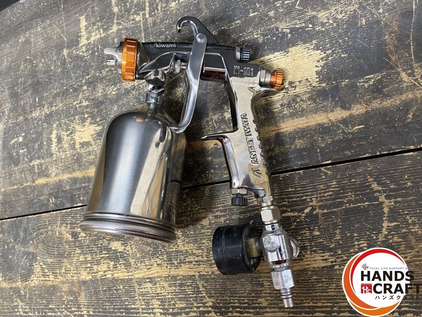 ○【中古品】アネスト岩田 W-101 小形スプレーガン 塗料カップ・手元