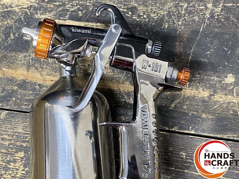 ○【中古品】アネスト岩田 W-101 小形スプレーガン 塗料カップ・手元