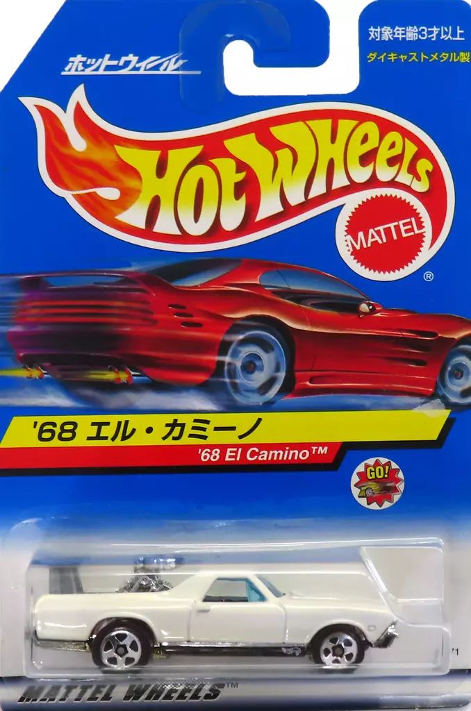 中古】ミニカー 1/64 68 エル・カミーノ(ホワイト) 「Hot Wheels