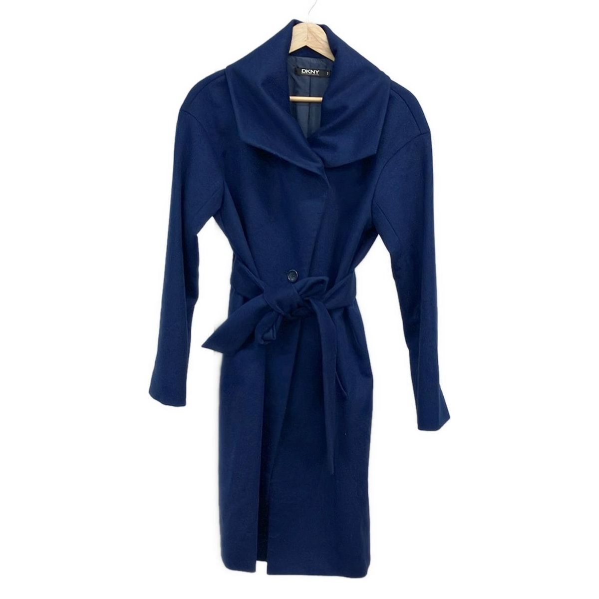 DKNY(ダナキャラン) コート サイズ2 M レディース - ブルー 長袖/秋/冬
