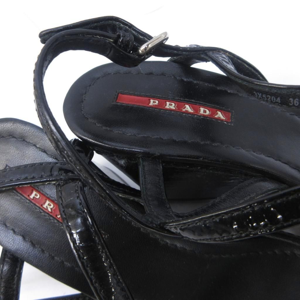 プラダスポーツ PRADA SPORT リボン レザー サンダル ミュール