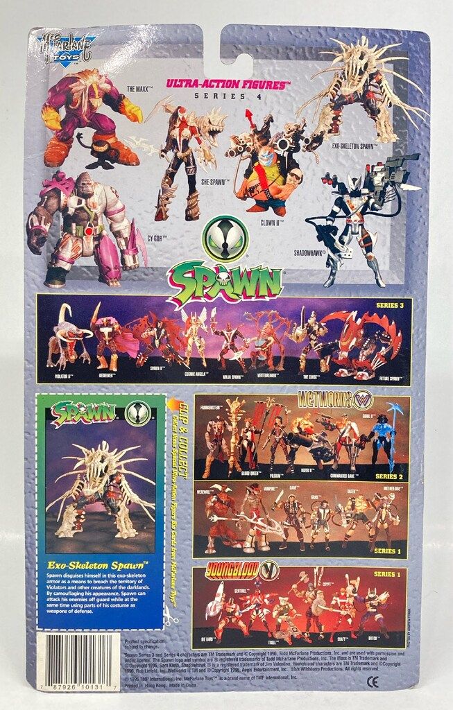 McFARLANE TOYS SERIES 4 EXO SKELETON SPAWN (白アーマー