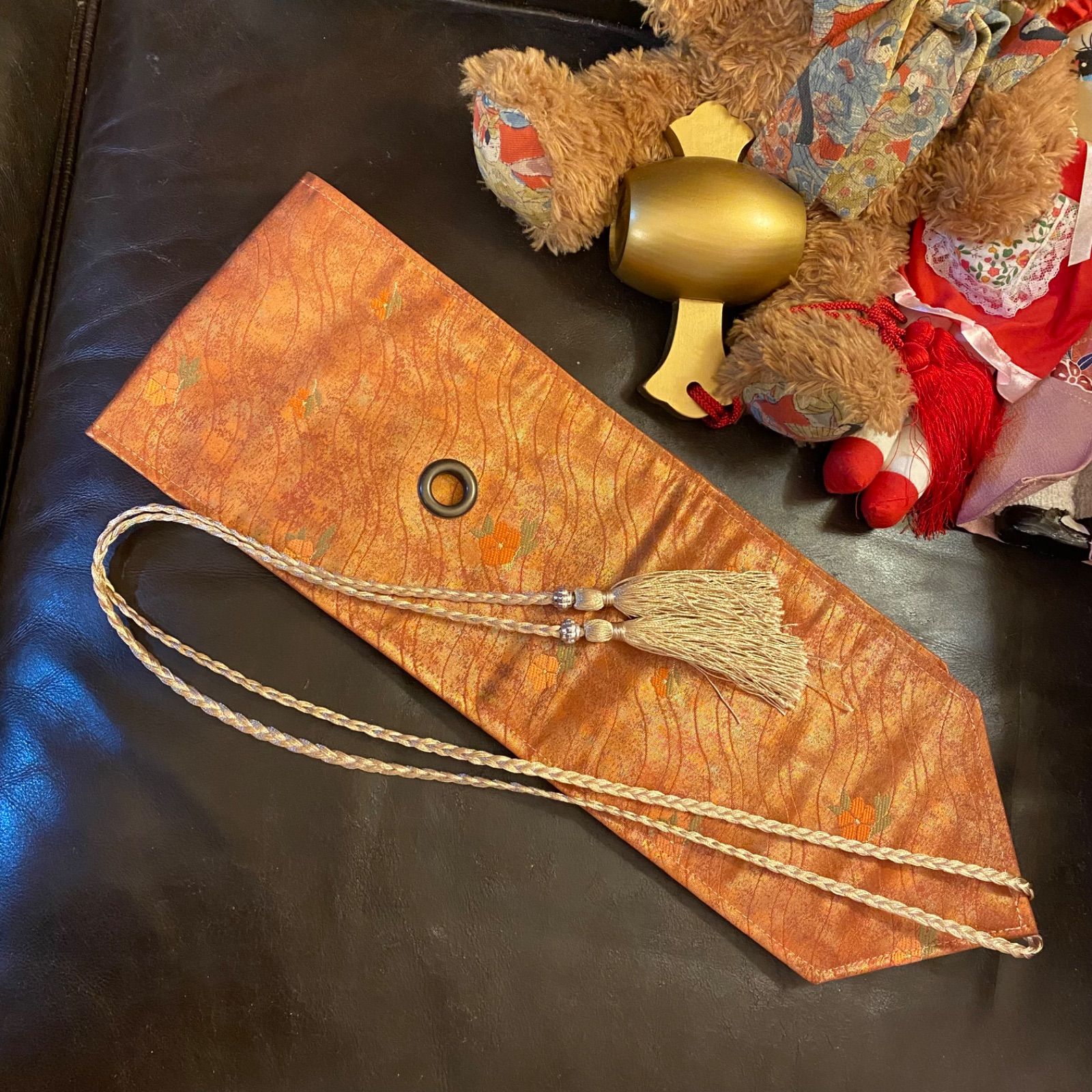 名古屋帯サッシュベルト付き ハンドメイド