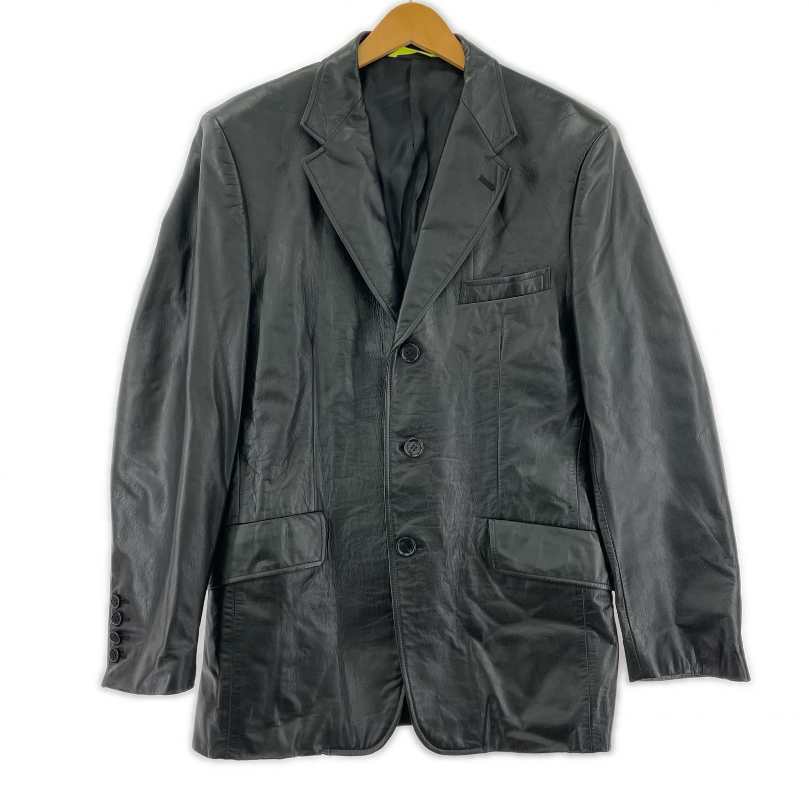 Paul Smith ポールスミス 牛革 テーラードジャケット sizeM/ブラック 