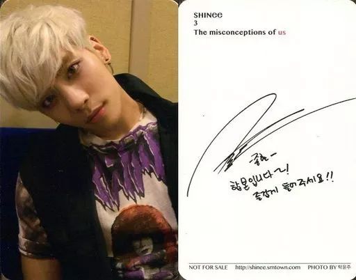 中古】コレクションカード(男性) SHINee/JONGHYUN(ジョンヒュン)/裏面