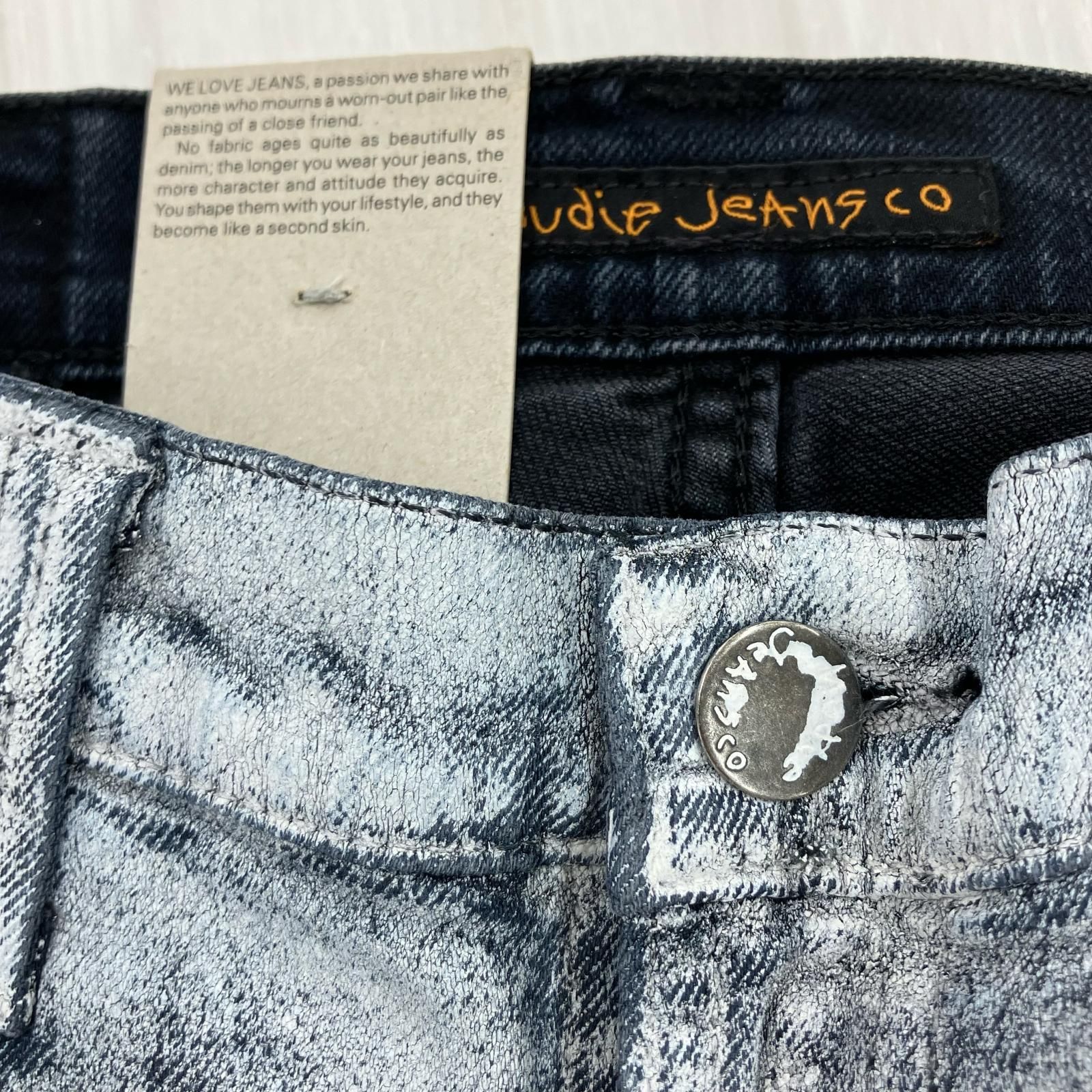 Nudie Jeans ヌーディージーンズ タグ付き ペイントデニムパンツ 