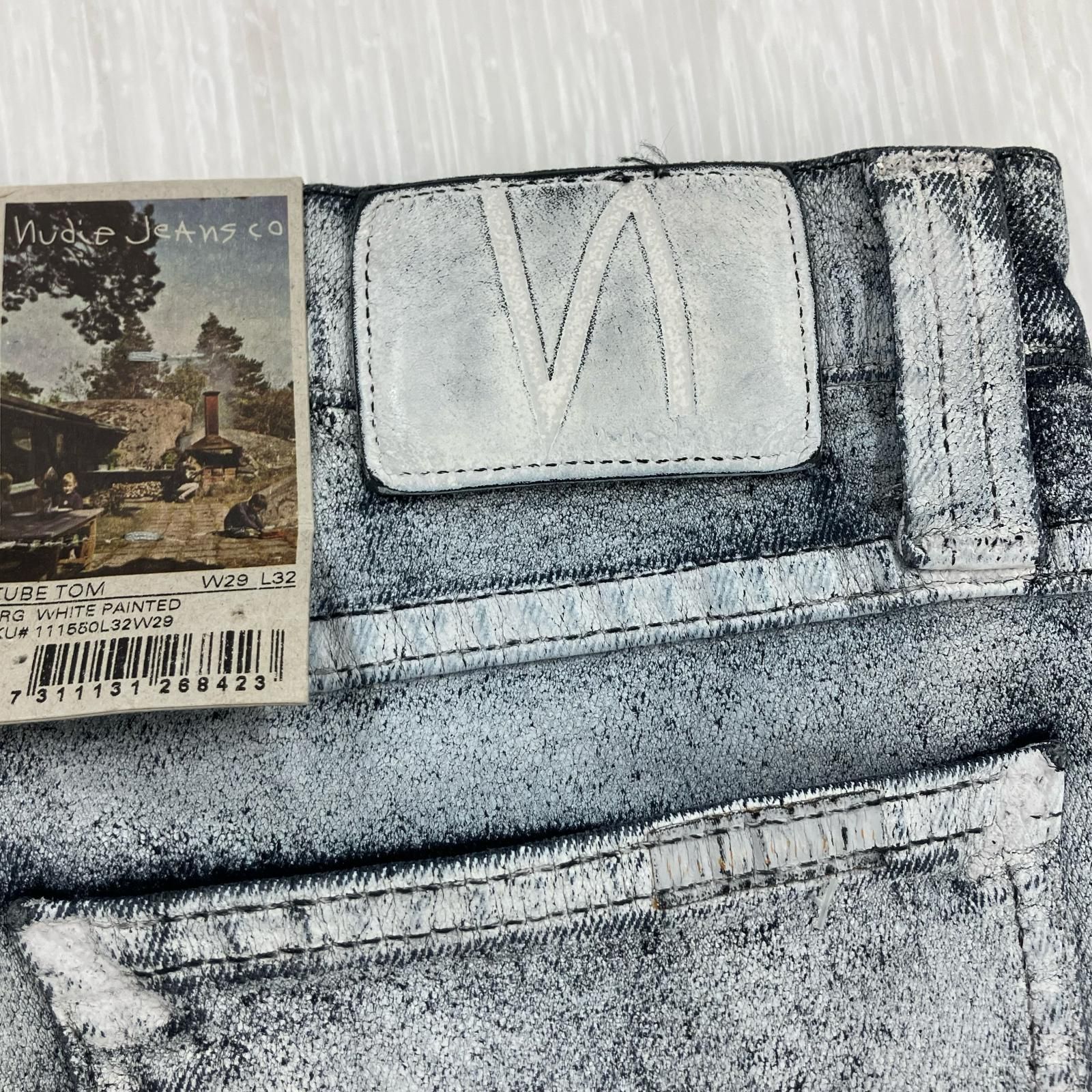 Nudie Jeans ヌーディージーンズ タグ付き ペイントデニムパンツ 