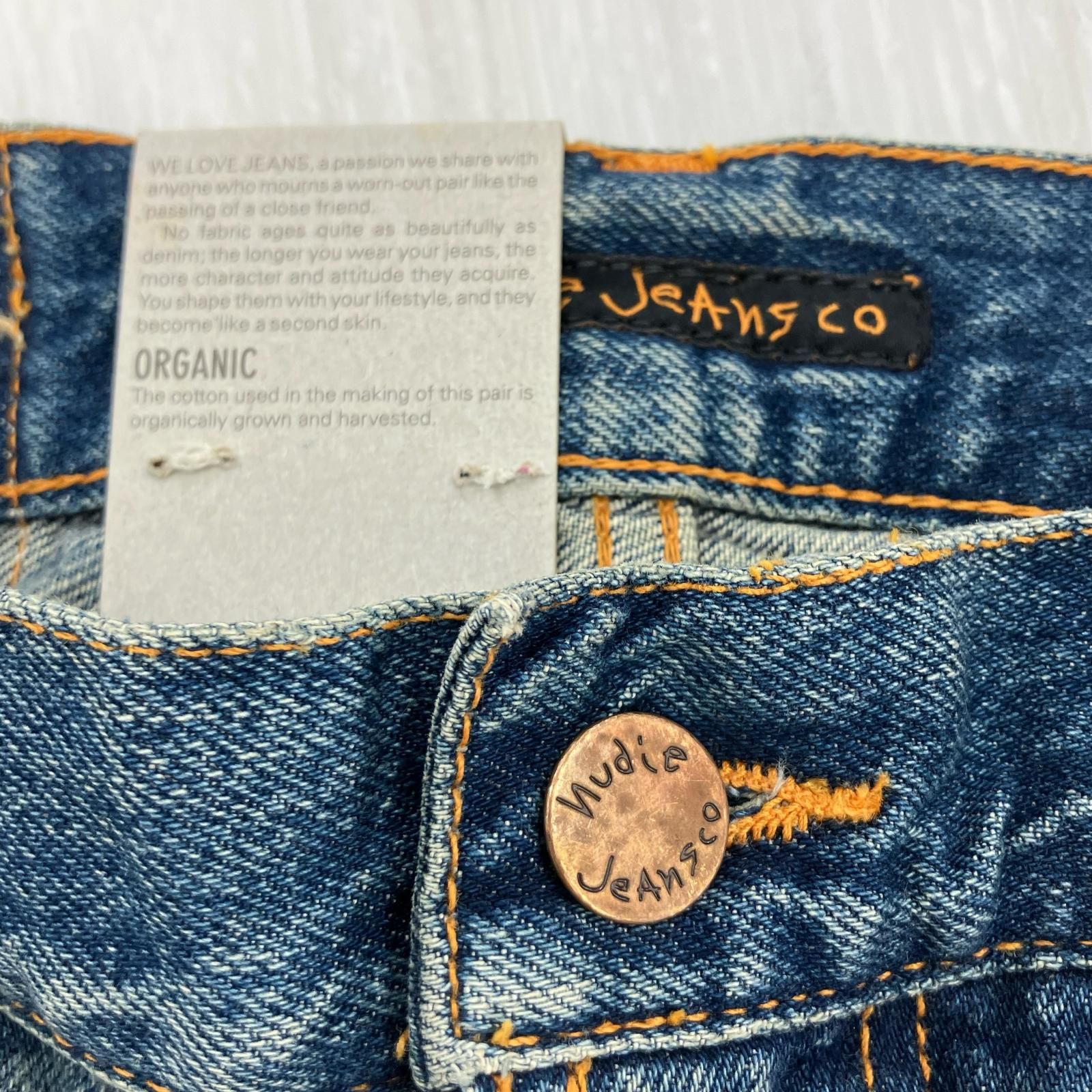Nudie Jeans ヌーディージーンズ タグ付き ダメージ加工デニムパンツ 