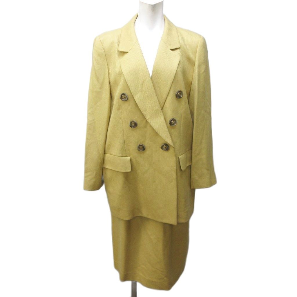 レリアン Leilian 大きいサイズ セットアップ スカートスーツ ウール