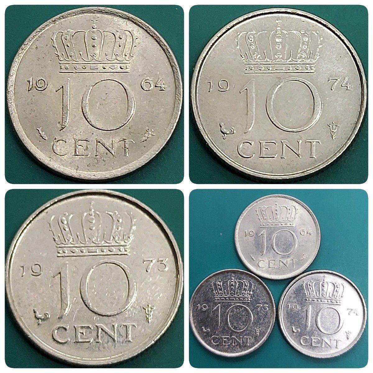 オランダ 10セントコイン おまとめ3点 ユリアナ女王在位に発行された硬貨 コイン コレクション品 【60120】 - メルカリ