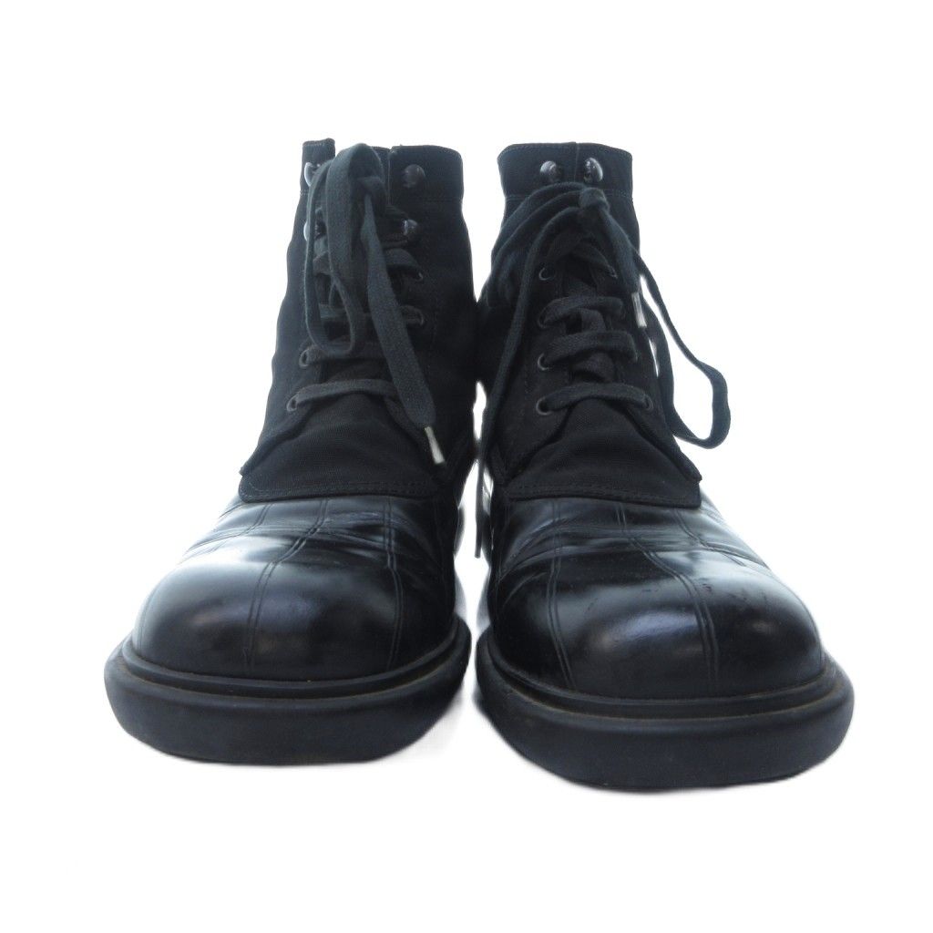 グッチ GUCCI シェリーライン レースアップブーツ シューズ レザー切替