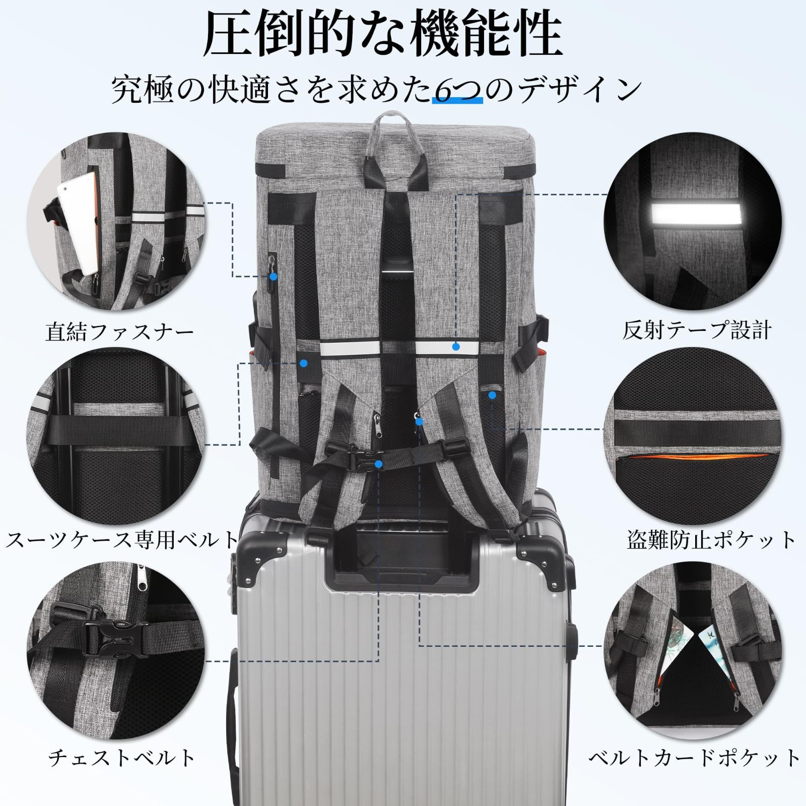 AOSLE] リュック メンズ リュック 大容量 通気性 ビジネス リュック
