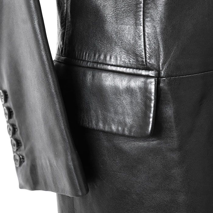 GUCCI グッチ レザージャケット トム・フォード期 ロゴ ボタン 2B