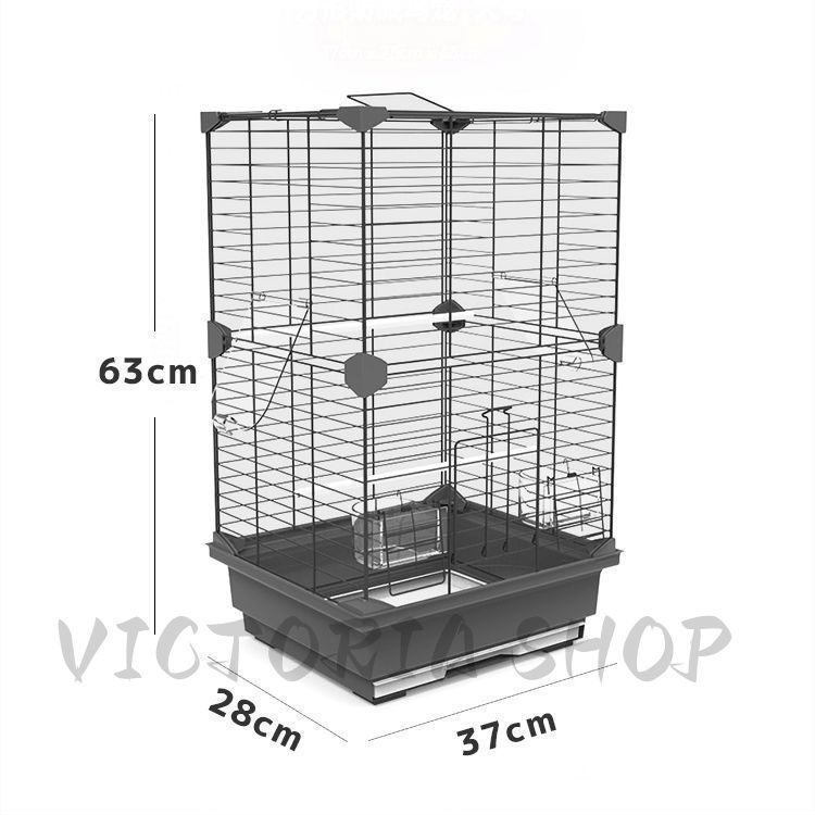 新しい未使用 鳥 ケージ 7点セット 大型インコ用 鳥かご エサ入れ 水