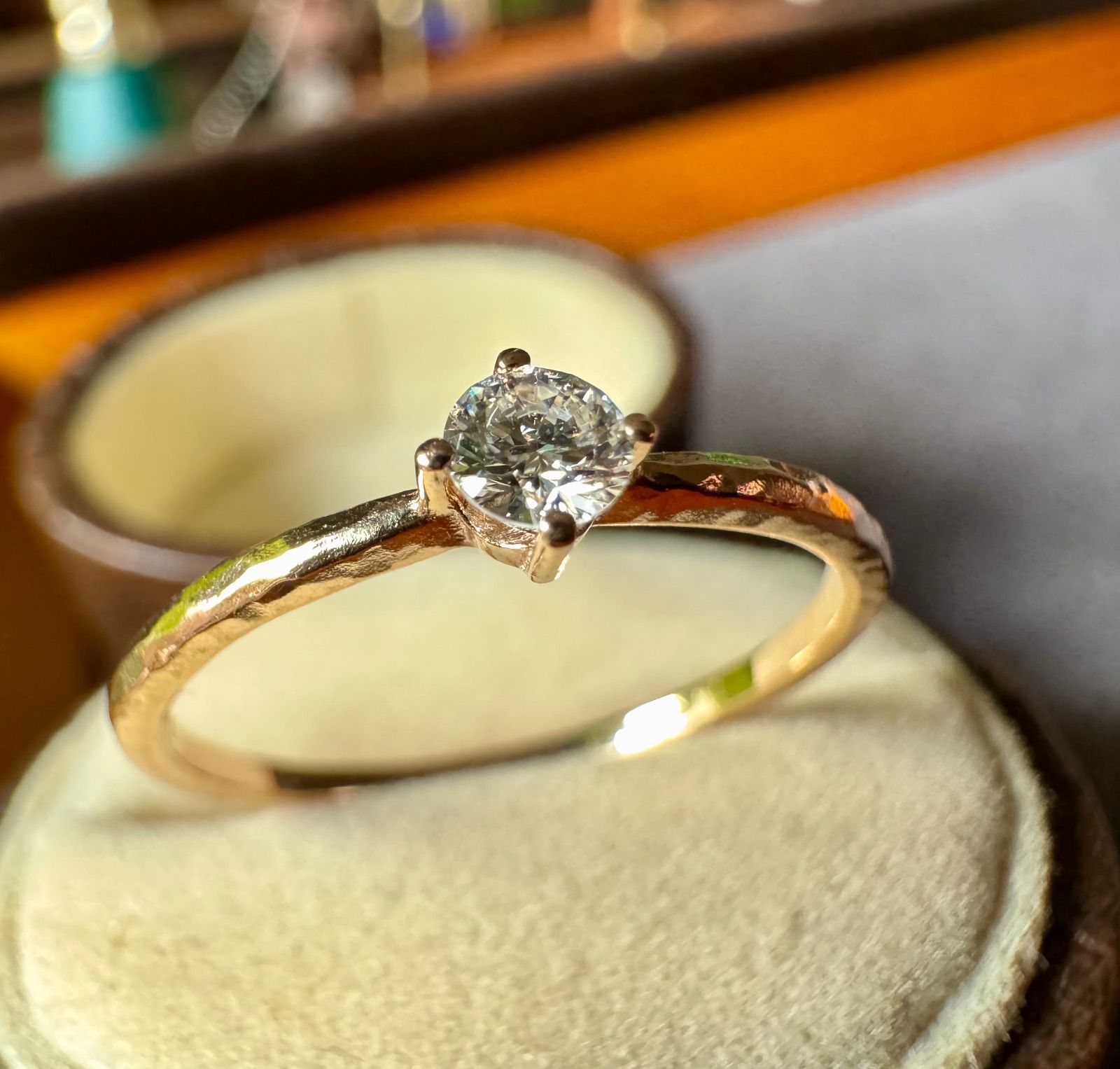 現行品◇エテ◇K18PG*11号*ブライト*ダイヤモンドリング*0.10*ete