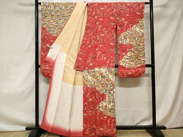 平和屋着物□豪華振袖 型染め 松竹梅花文 正絹 逸品 CAAZ5471ev - メルカリ