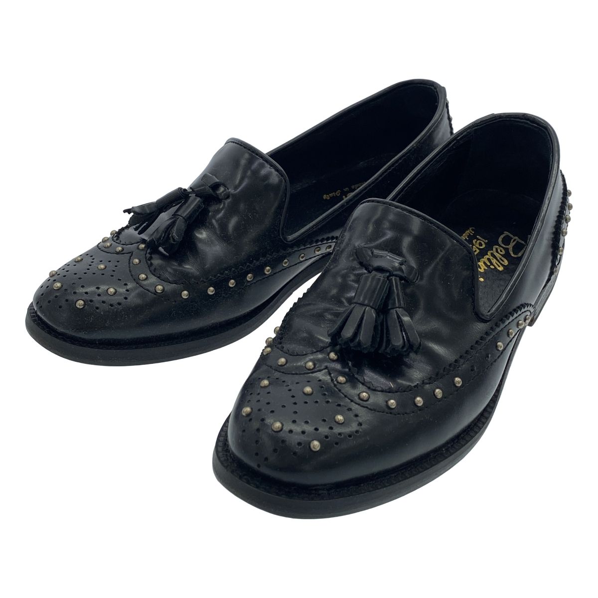 DIEGO BELLINI ディエゴ ベリーニ スタッズタッセルレザーローファー