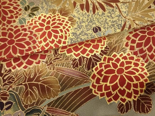 平和屋着物□豪華色留袖 草花文 金彩 正絹 逸品 未使用 CABB3259oy