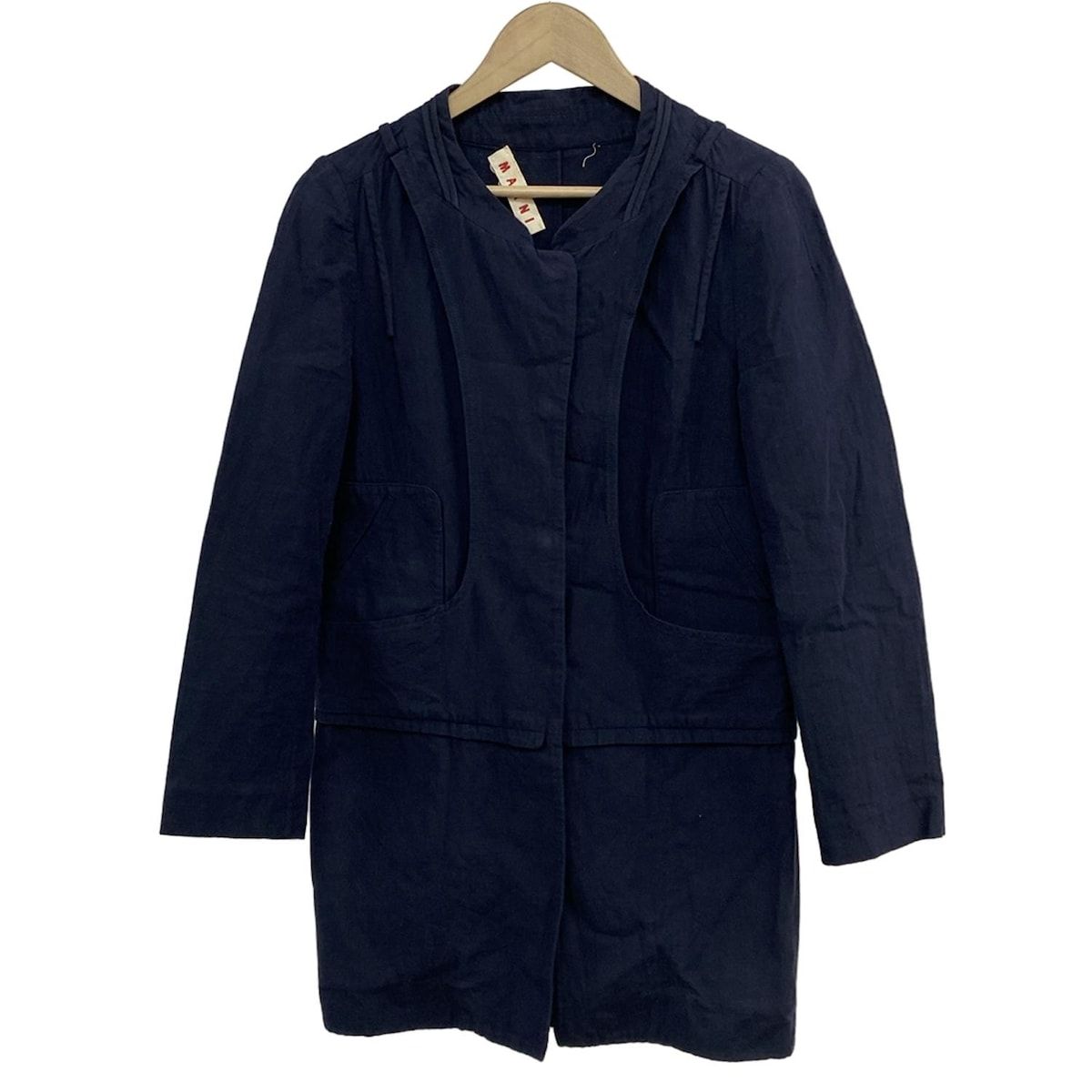 MARNI(マルニ) コート サイズ40 M レディース - ネイビー 長袖/春/秋
