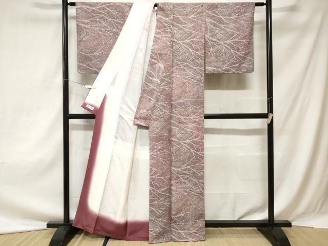 平和屋着物□上質な小紋 作家物 樹林文 暈し染め やまと誂製 正絹 逸品