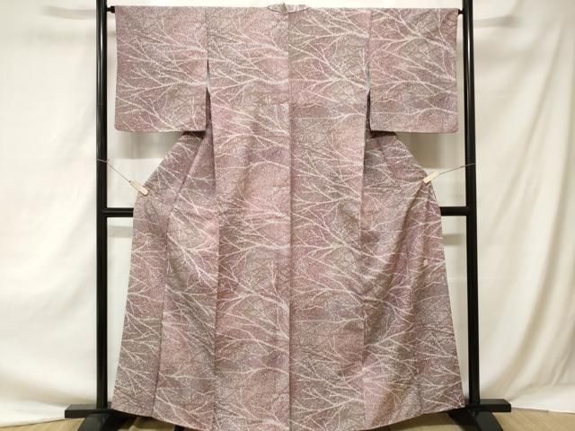 平和屋着物□上質な小紋 作家物 樹林文 暈し染め やまと誂製 正絹 逸品