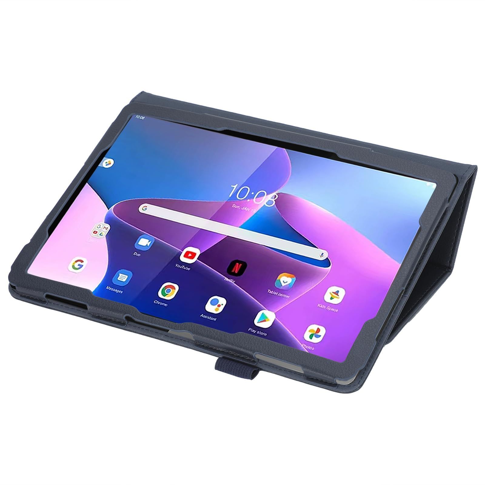 wisers Lenovo Tab B10 (3rd Gen) 専用 タブレットケース (ダーク