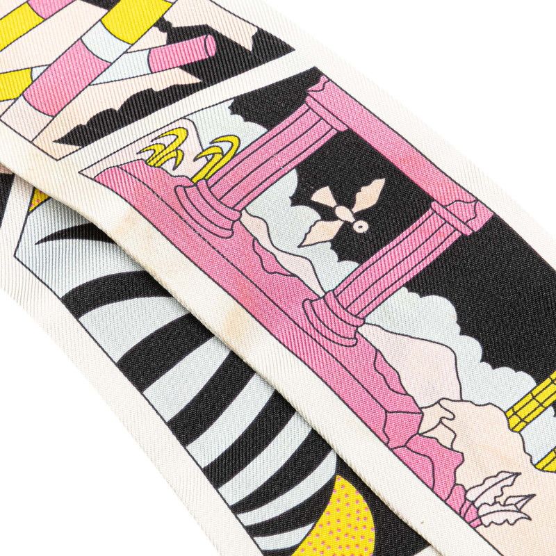 エルメス ツイリー Factory Suite ホワイト マルチカラー シルク