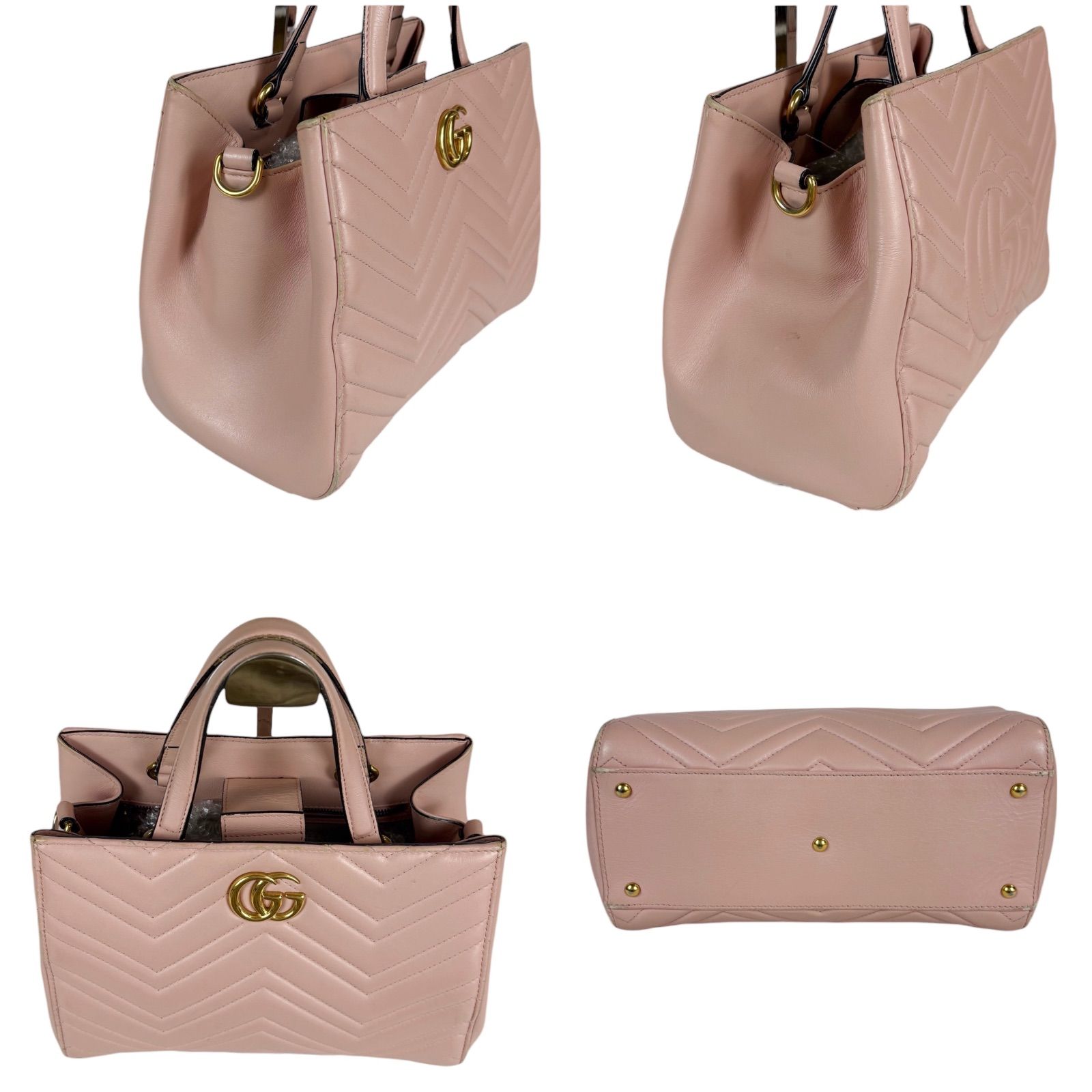 グッチ GUCCI 2WAY ショルダーバッグ ハンドバッグ GGマーモント 