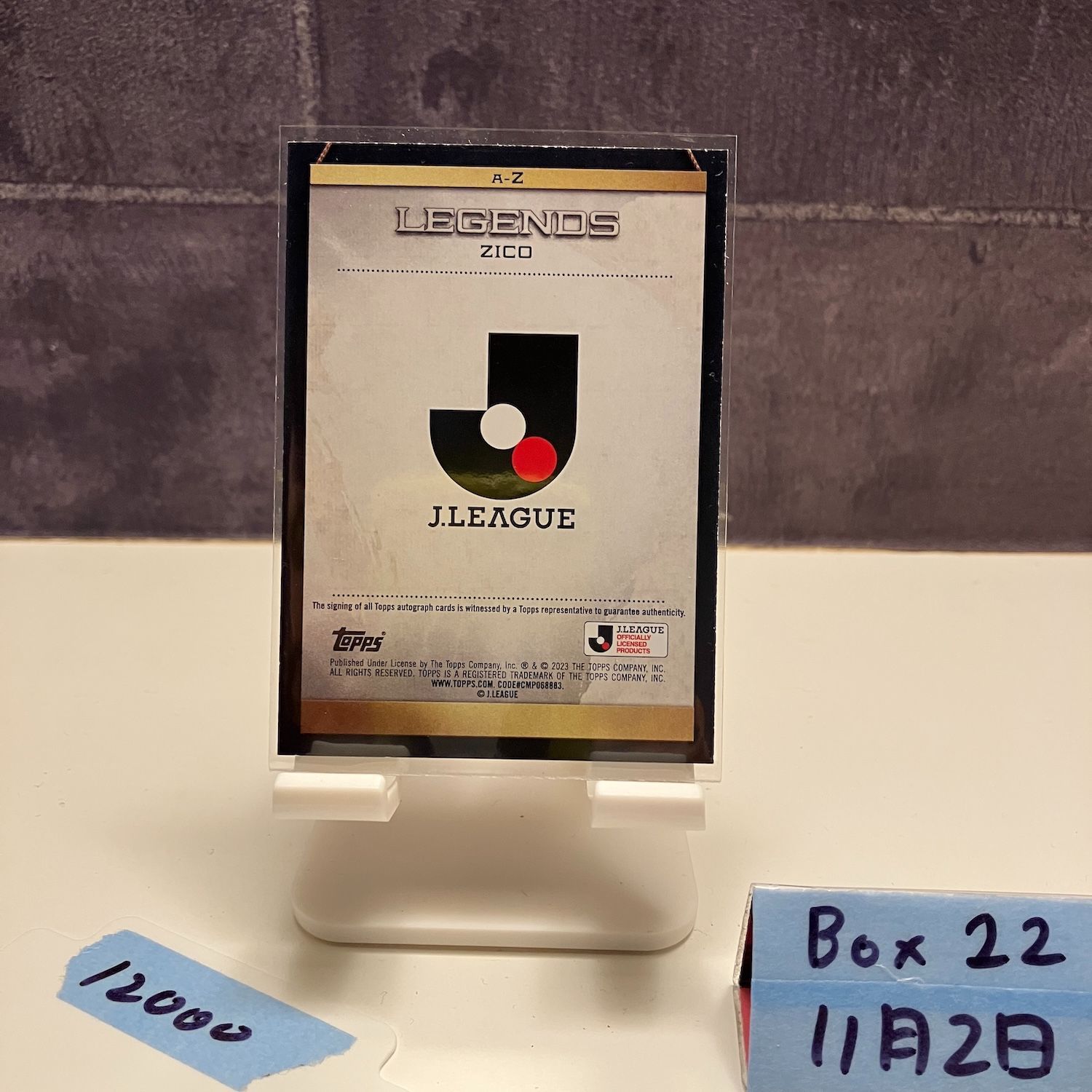 2023 Topps Jリーグ Zico ジーコ 直筆サインカード Kashima Antlers