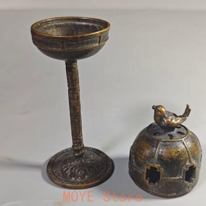 銅 細工 高脚薫香炉 居宅 浄化香道 香道具 装飾品 工芸品 置物 - メルカリ