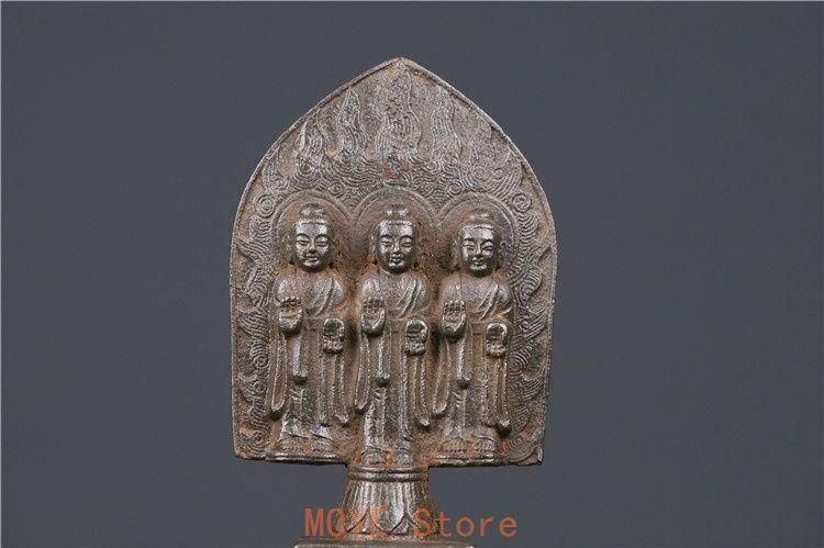 鉄器 鉄仏 北魏仏像 ベンチ仏 三世仏 開運 風水 招財 辟邪 工芸品 置物