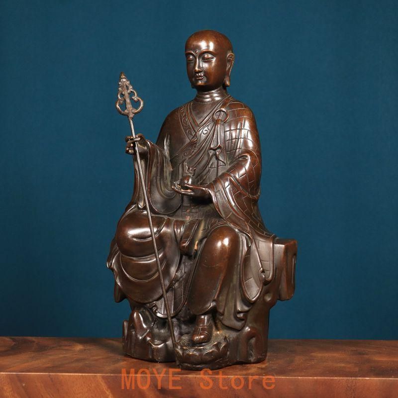 銅製 仏像 地蔵王菩薩仏像 応接間仏間 家庭用 室内 奉納 工芸品 置物