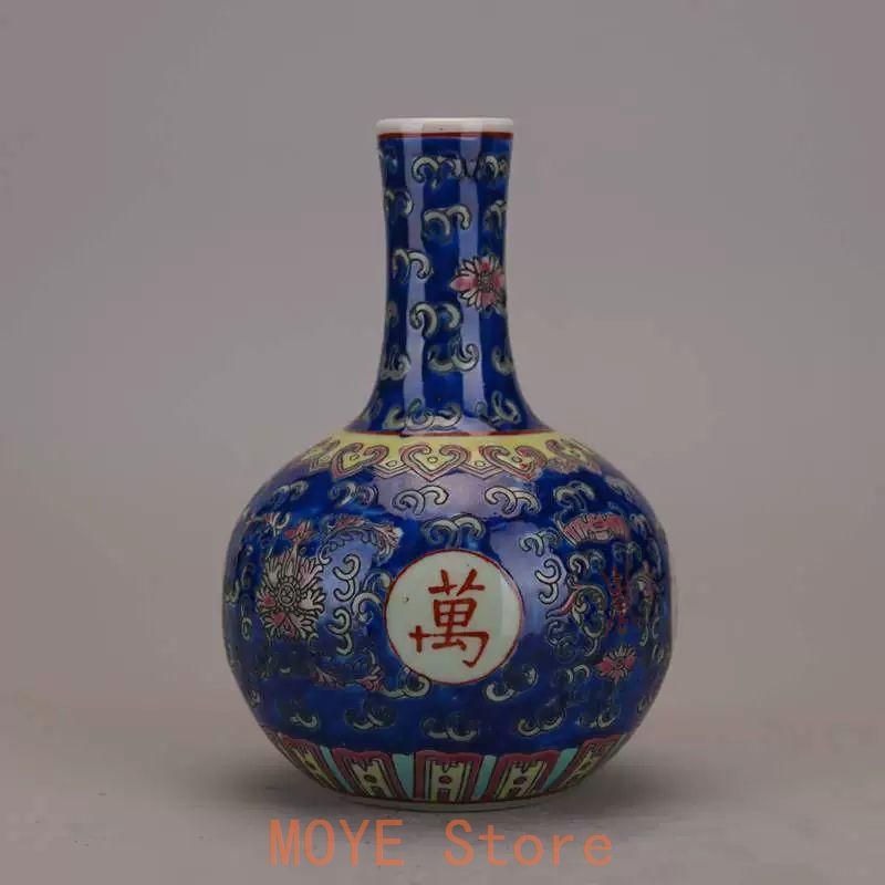 清乾隆粉彩胆瓶 挿花器 景徳鎮 陶磁器 装飾品 現代工芸品 美術品 置物