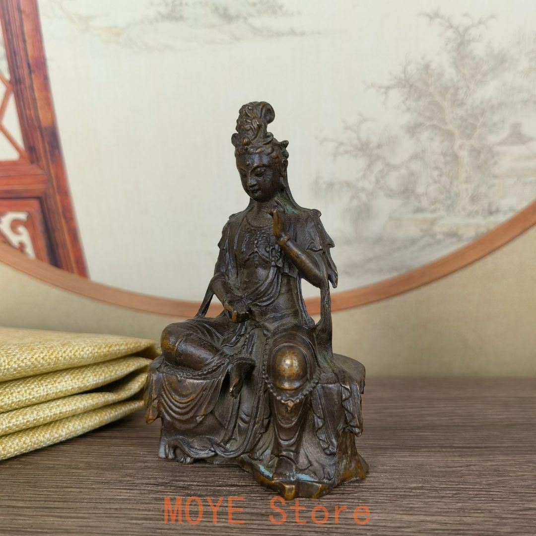 仏教美術 仏像 自在観音 小仏像 銅製 銅器 仏教美術 仏像 自在観音 小仏像 銅製 銅器 - メルカリ