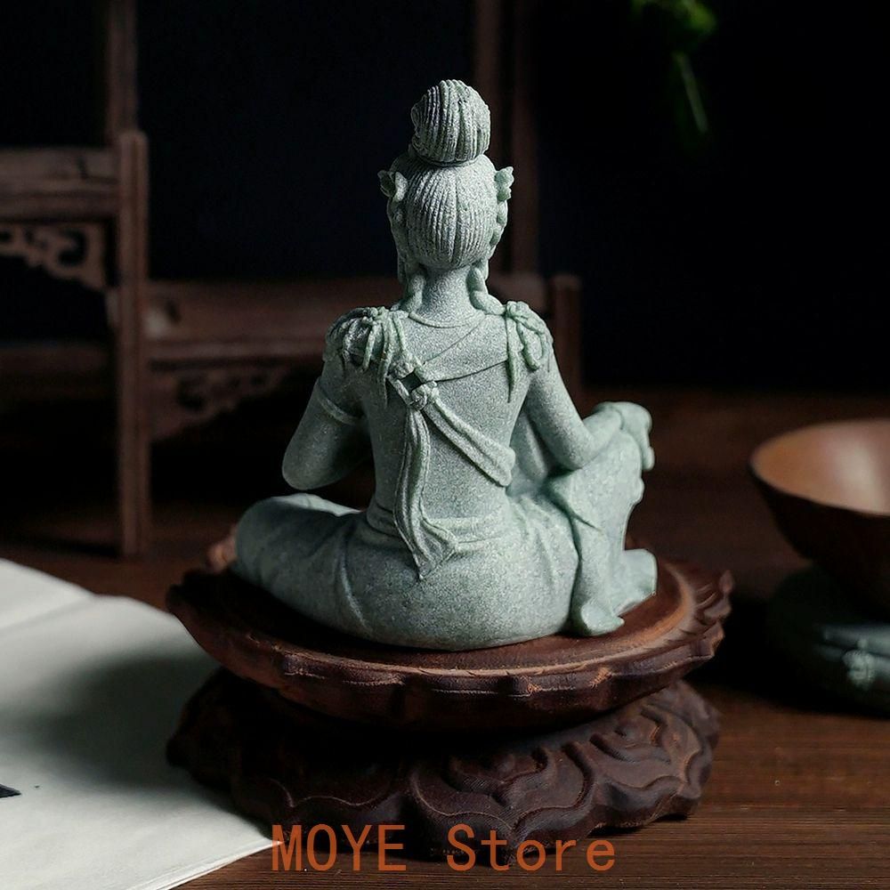 仏教美術 水月観音菩薩仏像 景観 魚鉢 造景 築山 置物 茶寵 香道 装飾