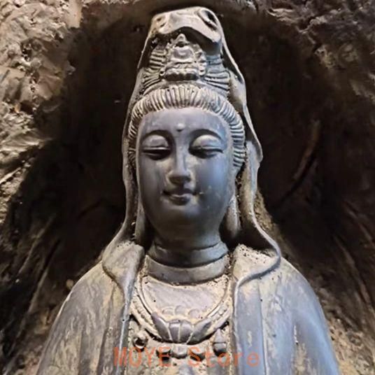 仏教美術 ザキラム仏像 禅意茶台 文机 鎮宅 辟邪 開運 風水 招財 置物 銅製 神像立ち釈迦仏仏像 仏堂に奉安します 鎮宅辟邪 開運風水