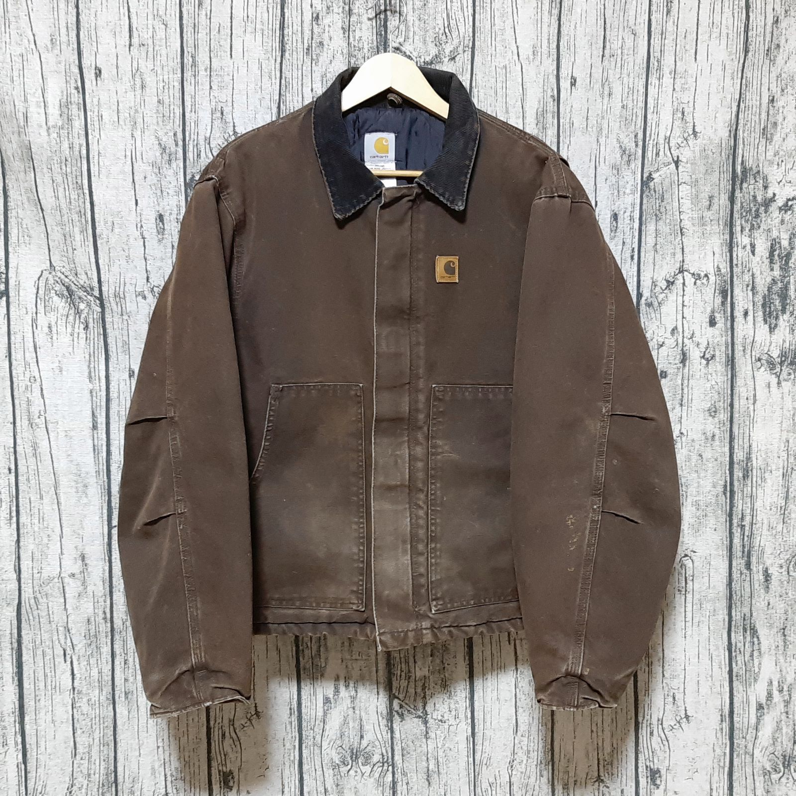 size L】USA製 Carhartt トラディショナルジャケット ダークブラウン