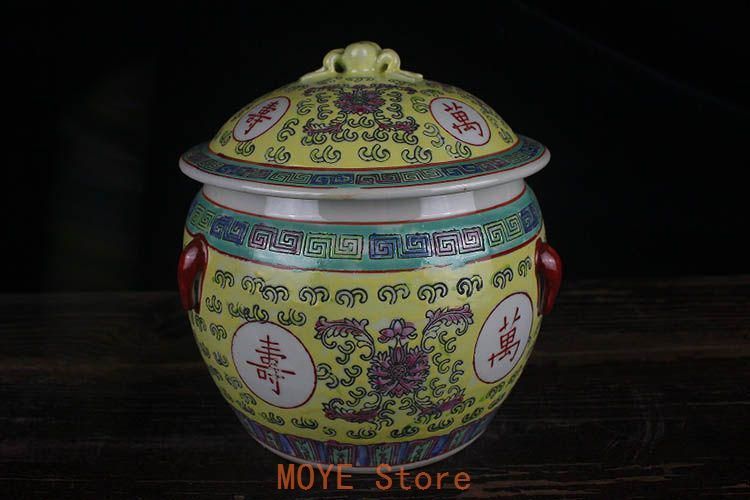 景徳鎮 陶磁器 手描き万寿無疆飯鼓茶壺 装飾品 現代工芸品 美術品 置物 景徳鎮 陶磁器 手描き万寿無疆飯鼓茶壺 装飾品 現代工芸品 美術品 置物