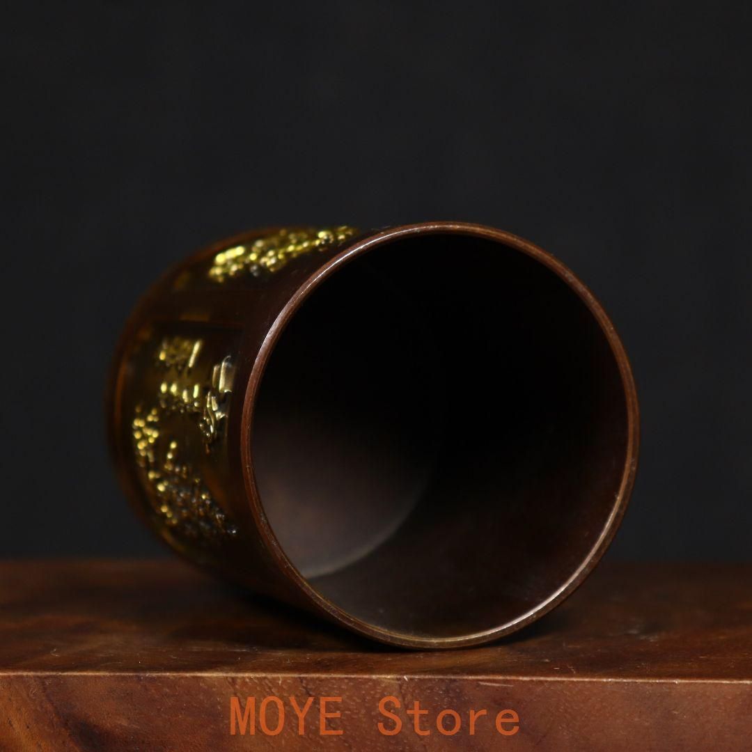 銅製 梅蘭竹菊筆筒 筆置 書道具 文房具 現代工芸品 美術品 置物 - メルカリ